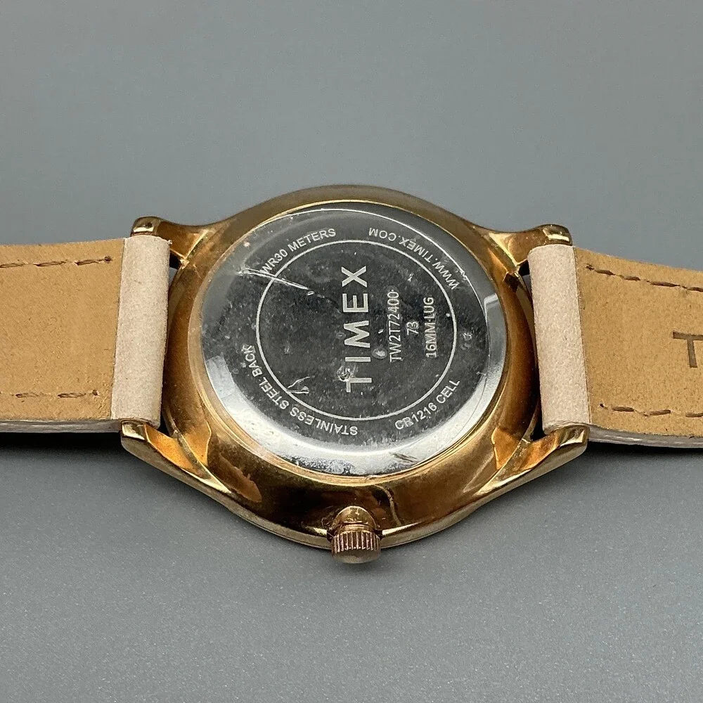 Timex Indiglo Easy Reader Womens Watch 32mm Leather TW2T72400 New Battery